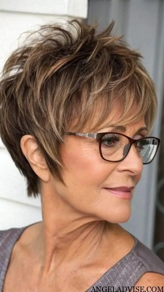 15 Idées de Coupes de Cheveux pour Femme de 50 Ans avec Lunettes en 2025