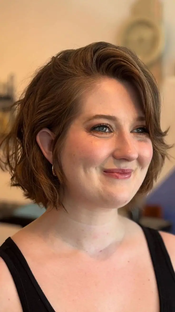 Les 17 meilleures coupes de cheveux 2025 pour visage rond et joufflu