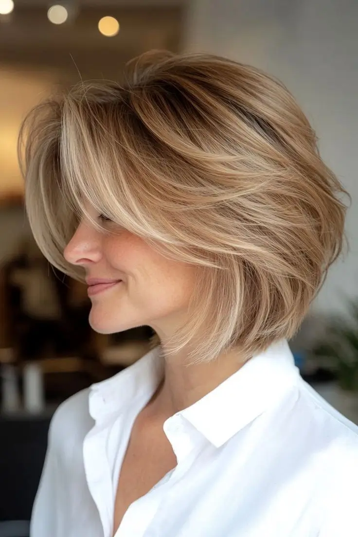 16 Idées Inspirantes de Coupes Mi-Longues Dégradées Effilées