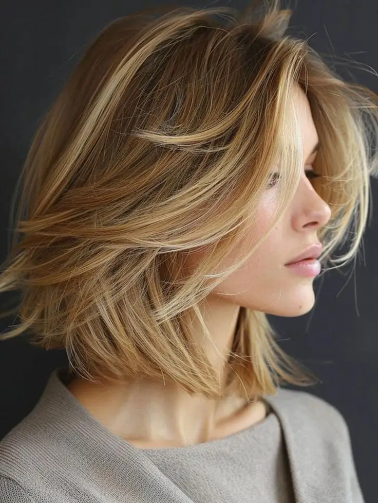 16 Idées Inspirantes de Coupes Mi-Longues Dégradées Effilées