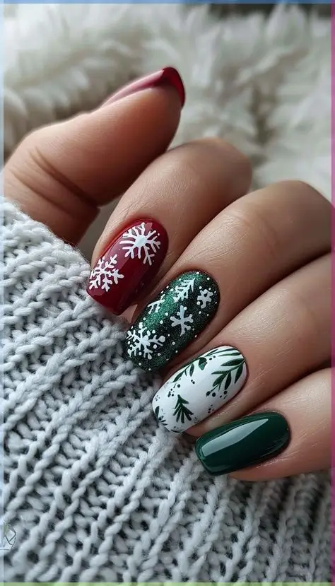 17 Idées d’Ongles de Noël Simples et Élégants à Adopter en 2025